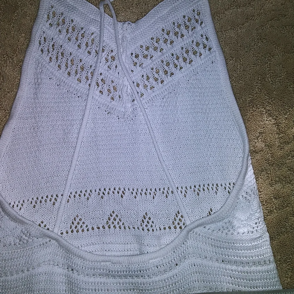 Zara White Crochet Backless Dress - Picture 11 of 12